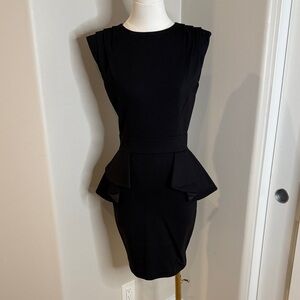 Peplum Black Dress